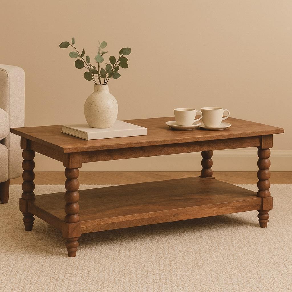 Buy Barley Twist Coffee Table - Solid Mango Wood.