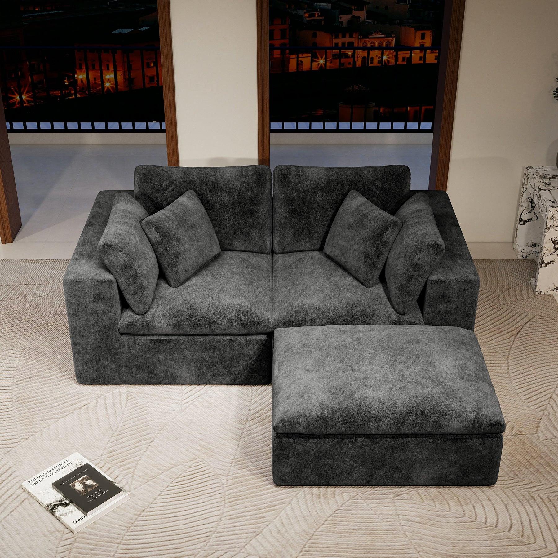 Modular Sectional Sofa - Compressed Couch for Living Room.