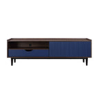 Duane 59' Fluted TV Stand in Navy Blue