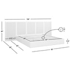 Capri Cane Platform Bed with Extended Headboard.