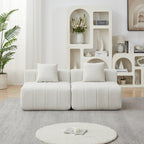 Chenille Sectional Sofa with Pillows for Living Room.