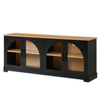 3-Piece Retro TV Stand Set with Bookshelf for Up to 70 TVs.