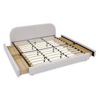 King Size Upholstered Bed Frame - Modern Minimalist Design.