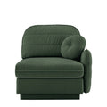 Celena Green Chenille 1-Seater Sofa with Soft Velvet Texture