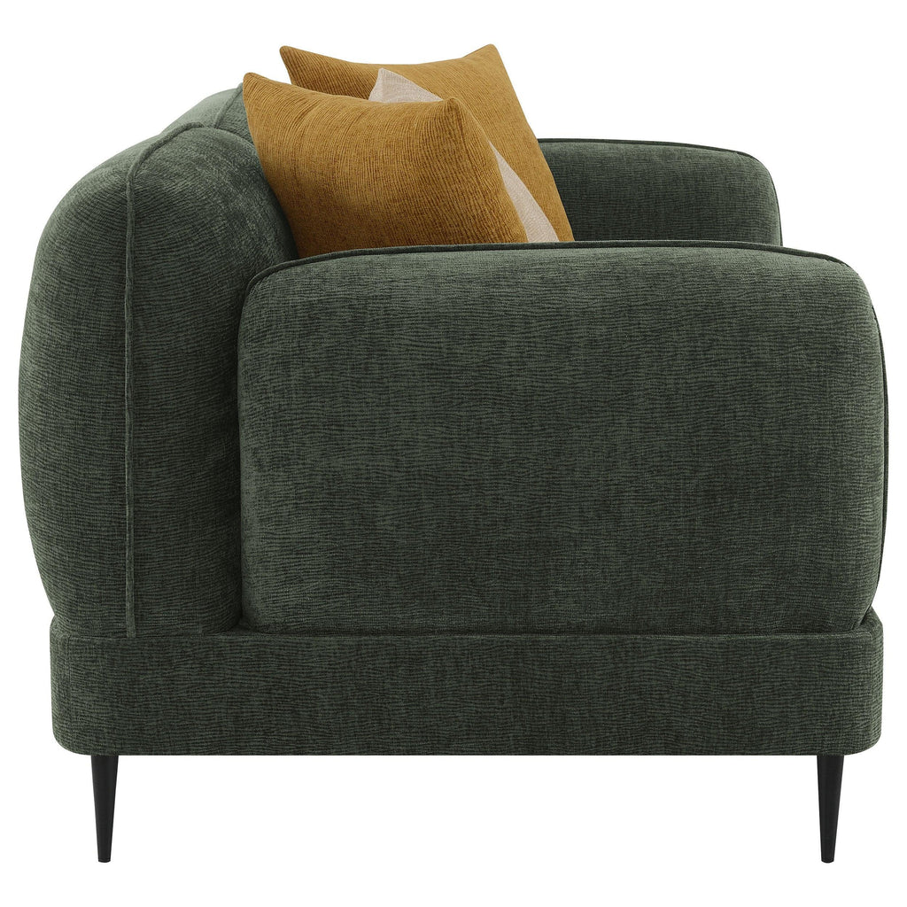Repley Green Upholstered Sofa Set - Chenille Design.