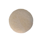 Solid Wood Boucle Teak Accent Stool for Modern Living.