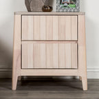 Mid-Century Modern Nightstand with Hidden Handles.