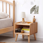 Solid Wood Bedside Cabinet Nordic Storage.