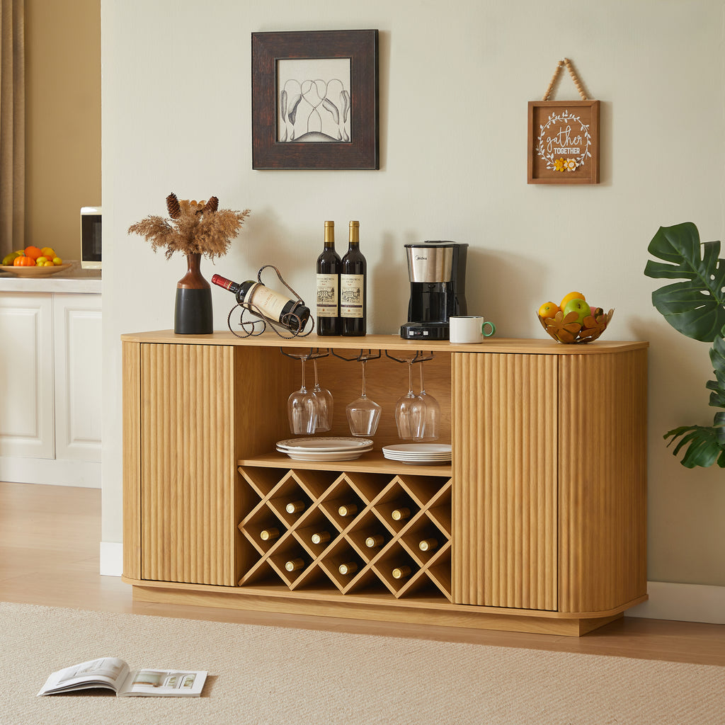 Modern Sideboard with Wine Storage and Glassware Holder