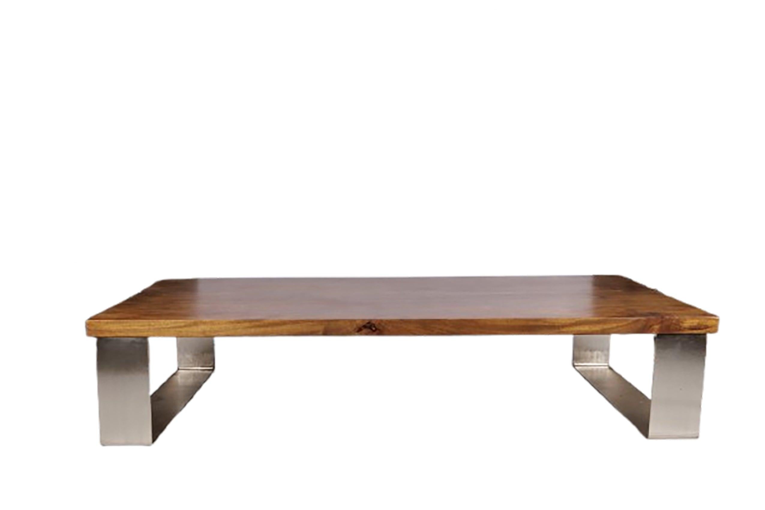 Large Coffee Table with Metal Legs - Minimalistic Design.