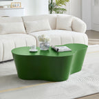 50 Inch Green Fiberglass Coffee Table for Living Room.