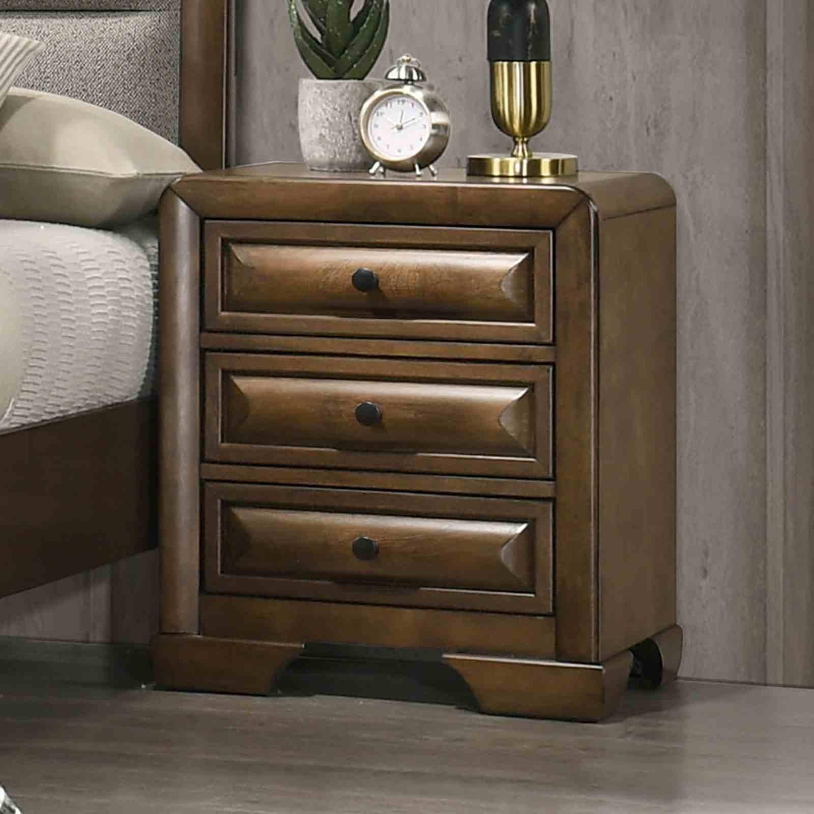 Transitional Nightstand with English Dovetail Drawers.