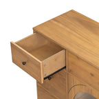 Natural Wood Storage Cabinet for Living Room and Dining.