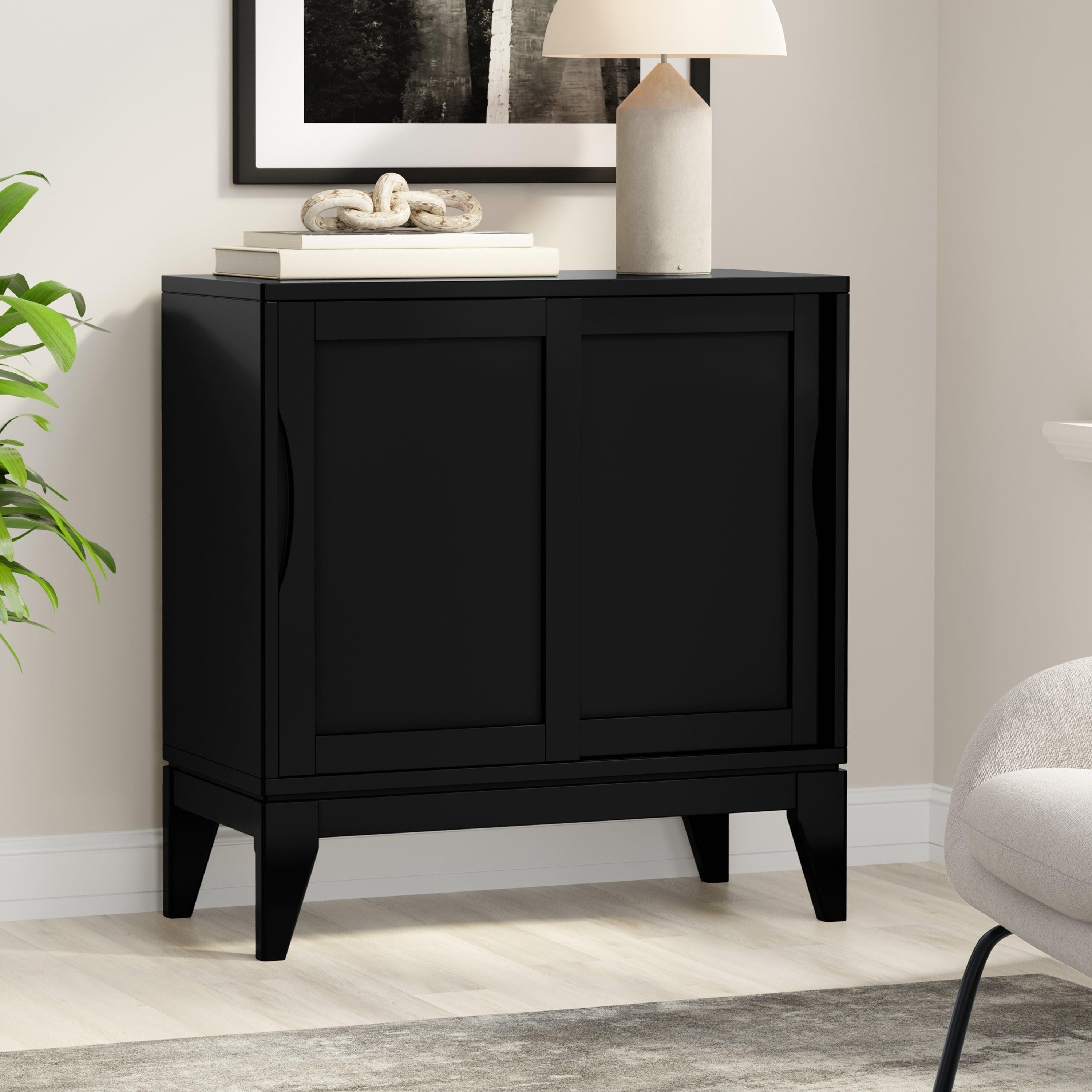 Harper Low Storage Cabinet for Organized Living Spaces.