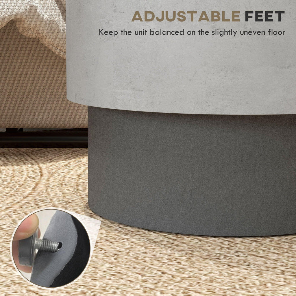HOMCOM Lightweight Round Side Table for Indoor & Outdoor Use.
