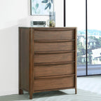 Verona Walnut 5-drawer Chest with Cedar Lined Drawers.