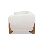 Alpine 90.5' Sherpa Sofa, Ivory White Boucle.