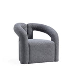 Darian Boucle Lounge Chair in Gray.