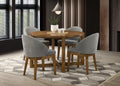 Andrew 5-Piece Round Dining Set - Mid-Century Modern Design.
