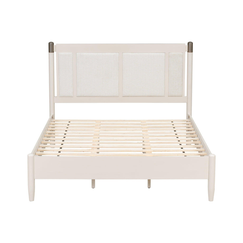 Solid Wood Queen Bed with Heavy Duty Support.