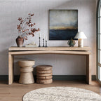 65-Inch Rustic Farmhouse Console Table for Living Room.
