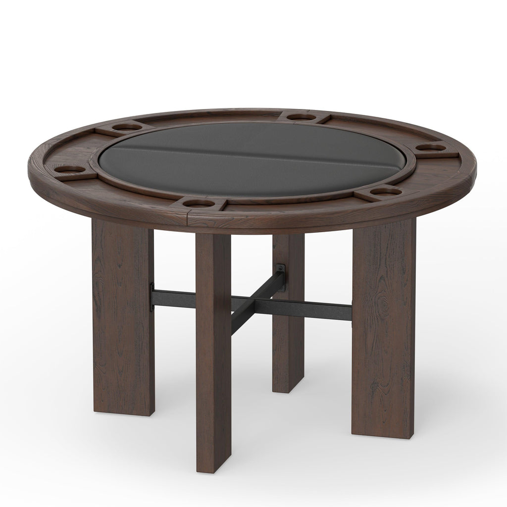 Gorman Dining Game Table with Walnut Finish.