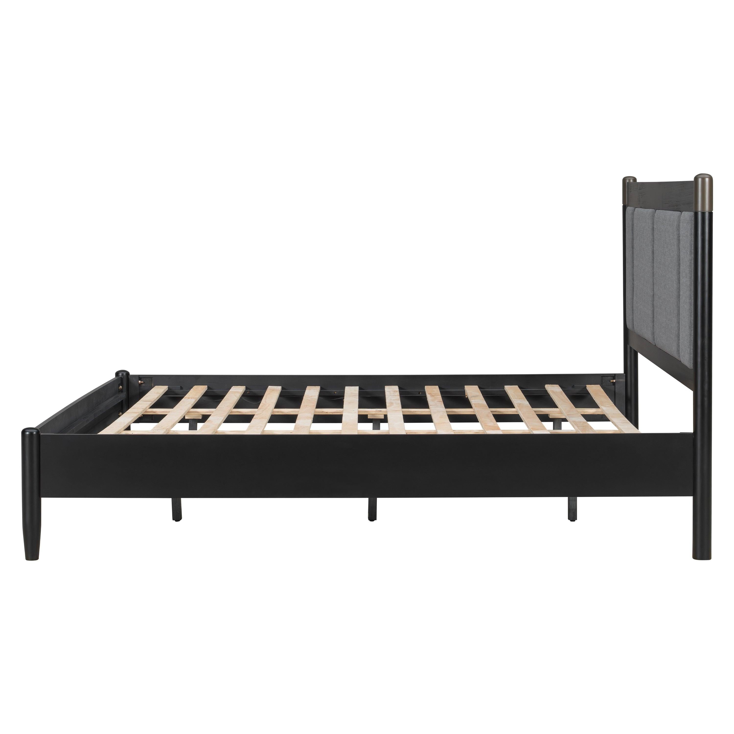 Solid Wood King Bed with Heavy Duty Support.