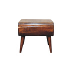Open Chestnut Coffee Table, Nordic Legs, Dark Brown.