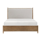 Queen Platform Bed with Removable Upholstery Cushion.