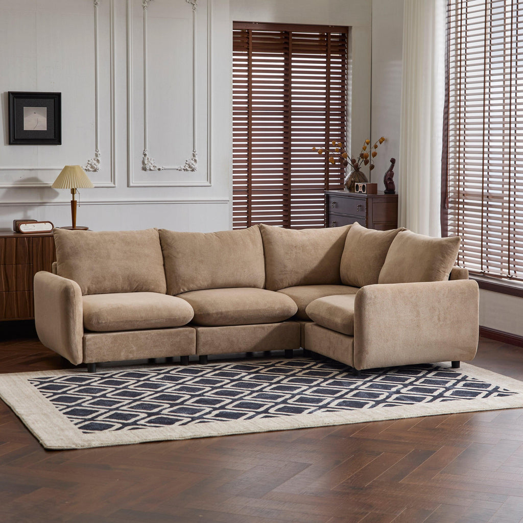 L Shaped Modular Sectional Sofa - Nomad 4-Piece Couch.