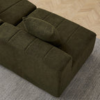 Modular Chenille Sectional Sofa with 2 Pillows.
