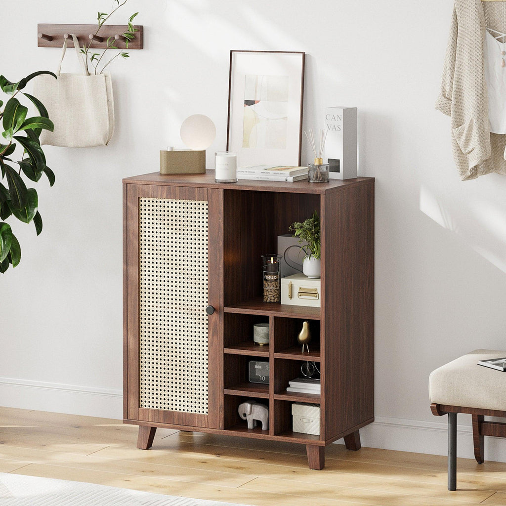 Wine Bar Cabinet with Storage – 34 Inch Sideboard.