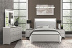 Champagne Finish Nightstand for Contemporary Bedrooms.