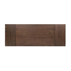 Capri 59-90.5' Solid Oak Wood 6-8 Seat Extendable Leaf Dining Table, Dark Brown Red Oak.