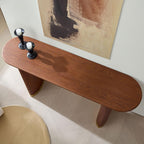 Narrow Console Table in Brown with Modern Design.