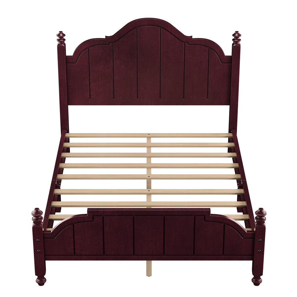 Full Size Wooden Bed Frame with Headboard, Easy Assembly.