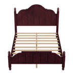 Full Size Wooden Bed Frame with Headboard, Easy Assembly.