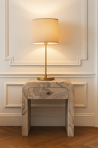 Nouveau Nightstand, 1-Drawer, Marble.