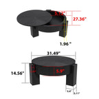 Round Coffee Table with Hidden Storage for Small Spaces.