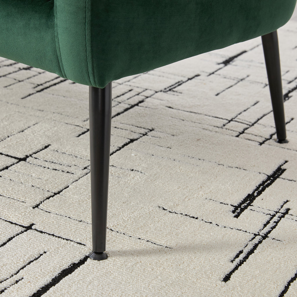 Modern Upholstered Velvet Loveseat Settee with Pillows, Comfy 2-Seater Mini Sofa for Small Spaces, Metal Legs, Green