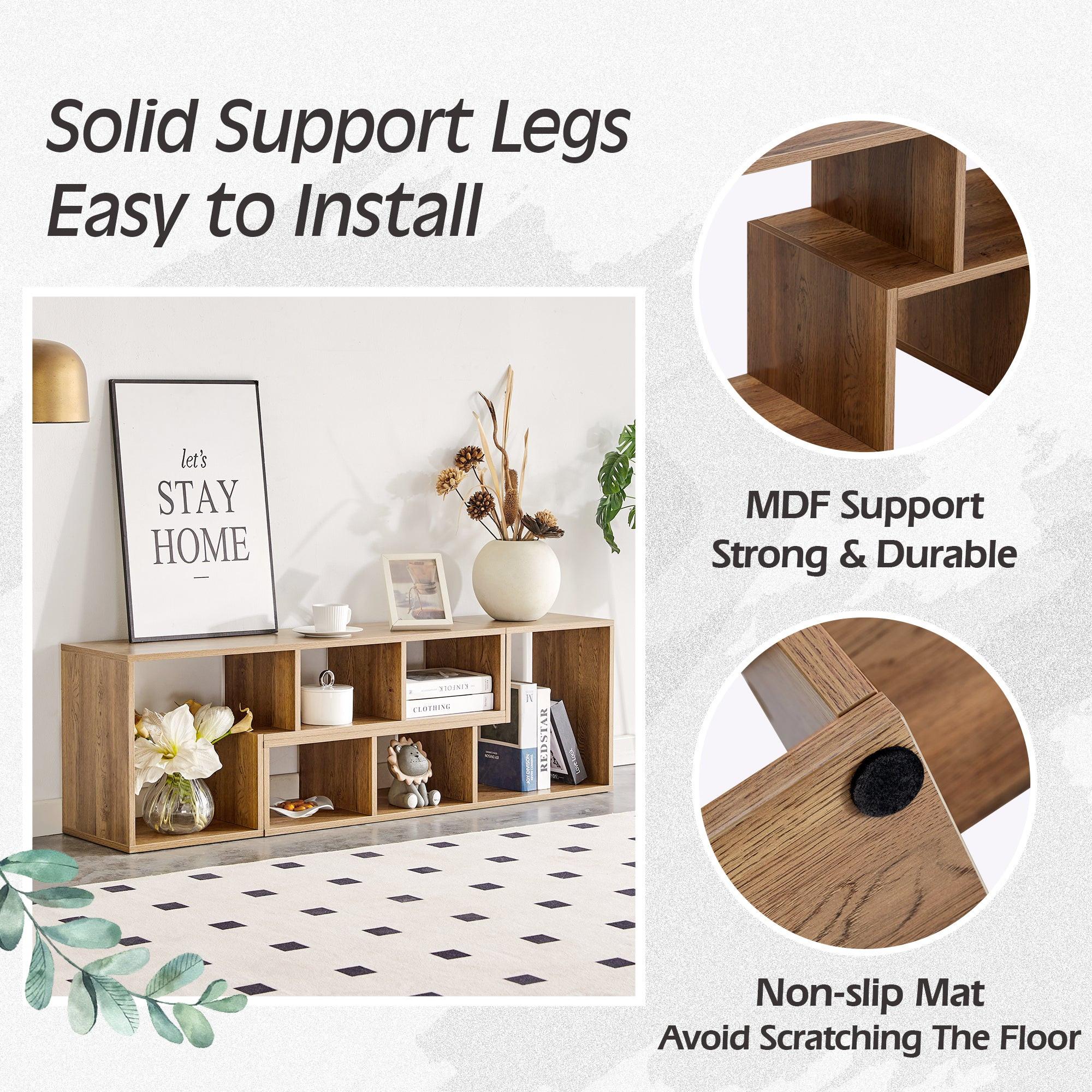 2 Pieces Cube TV Stand for Versatile Living Room Setup.