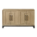 Caramel and Cocoa Sideboard in Brown Wood with Ample Storage and Warm Finish, 18.0' L x 62.0' W x 36.0' H