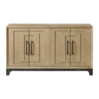 Caramel and Cocoa Sideboard in Brown Wood with Ample Storage and Warm Finish, 18.0' L x 62.0' W x 36.0' H