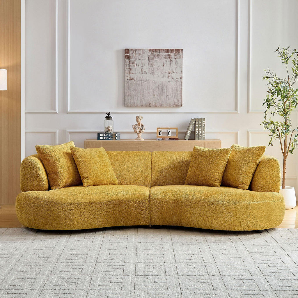 Curved Mid Century Modern Sofa for Comfortable Living.