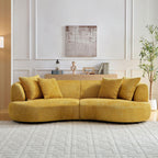 Curved Mid Century Modern Sofa for Comfortable Living.