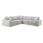 Breton Modular Sectional Sofa - Oyster Grey Fabric.