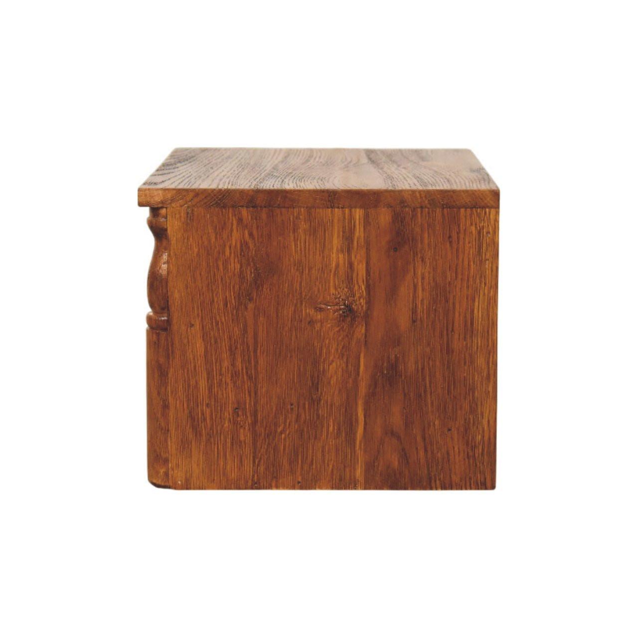Artisan Furniture Solid Wood Turned Pillar Nightstand.