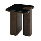Stylish Dana Marble Top End Table with a durable black marble top and rich walnut legs, perfect for modern accent furniture settings.
