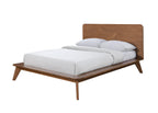 Walnut Queen Size Bed Frame - Solid Wood, Modern Design.