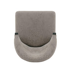 Ola Wood Chenille Dining Chair in Stone.